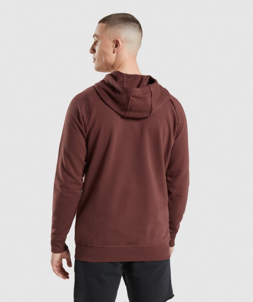 Men's Gymshark Legacy Hoodie Brown | CA 70D315